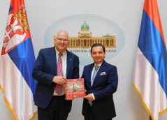 25 July 2019 National Assembly Deputy Speaker Prof. Dr Vladimir Marinkovic and the President of the International Christian Embassy Jerusalem